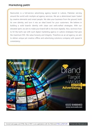 Digital Marketing Agency In Lahore | navico ads