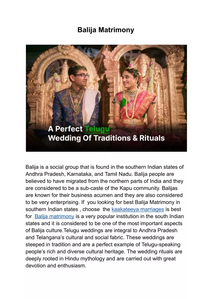 balija matrimony