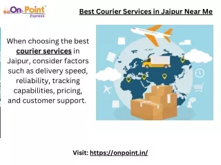 Best Courier Services in Jaipur