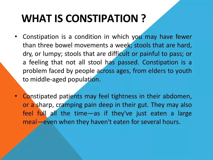what is constipation