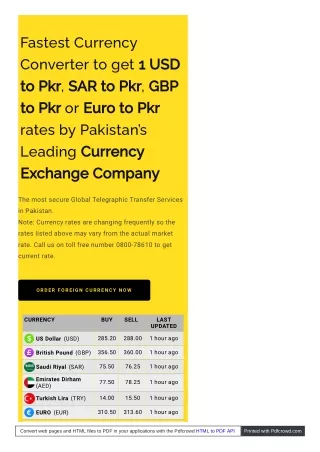 1 usd to pkr _linke xchange