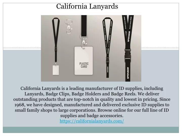 california lanyards