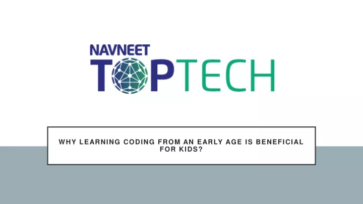 why learning coding from an early age is beneficial for kids