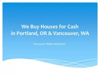 Sell Your Home for Cash in Portland