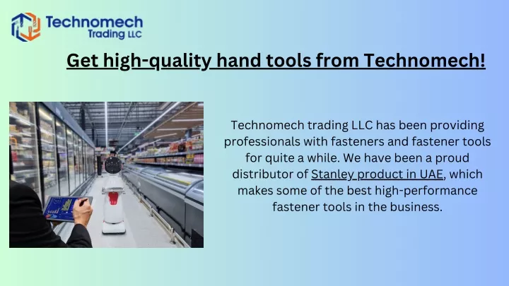 get high quality hand tools from technomech
