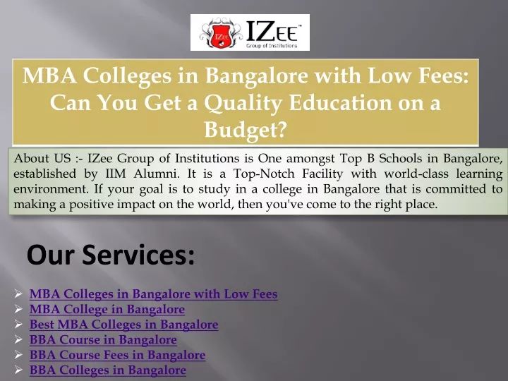 about us izee group of institutions