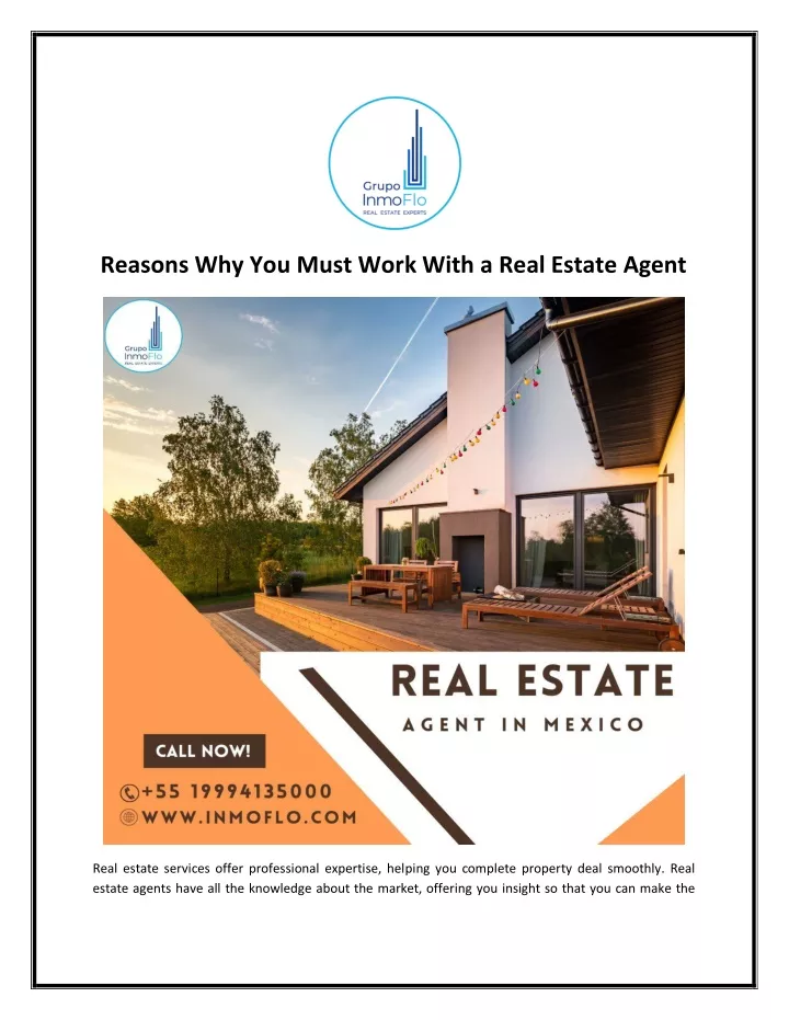 reasons why you must work with a real estate agent