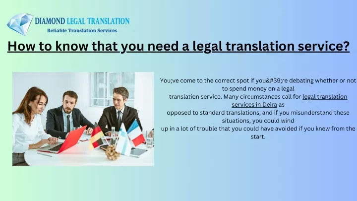 how to know that you need a legal translation