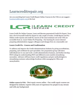 learncreditrepair org