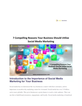 7 compelling reasons your business should utilize