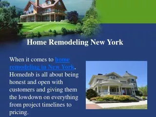 Home Remodeling New York