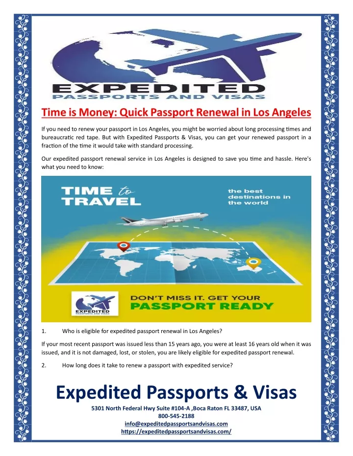 time is money quick passport renewal