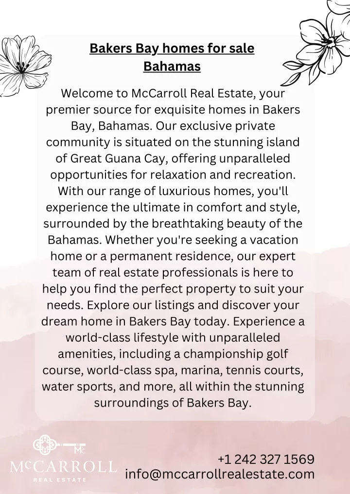 bakers bay homes for sale bahamas