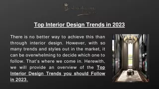 Top Interior Design Trends in 2023