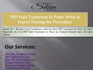 PRP Hair Treatment in Pune What to Expect During the Procedure