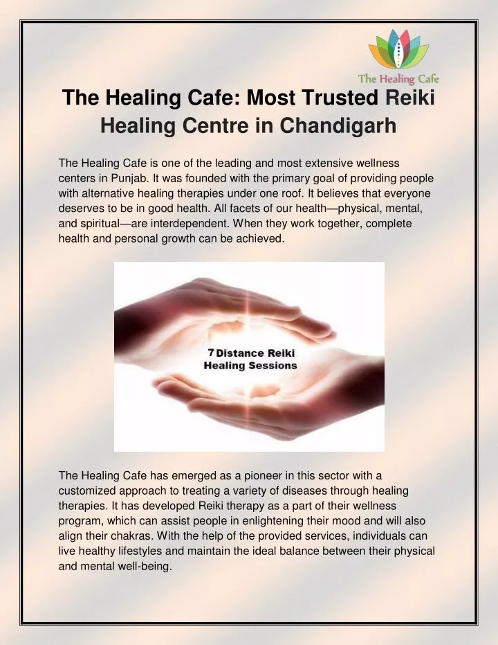 the healing cafe most trusted reiki healing