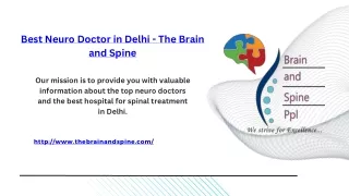 Best Neuro Doctor in Delhi - The Brain and Spine