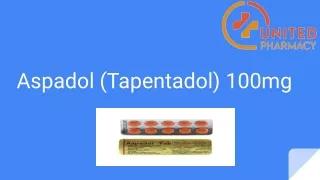 Aspadol (Tapentadol) 100mg