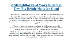 8 Straightforward Ways to Banish Dry, Fix