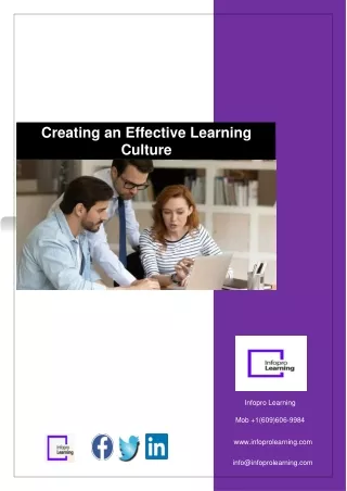 Creating an Effective Learning Culture
