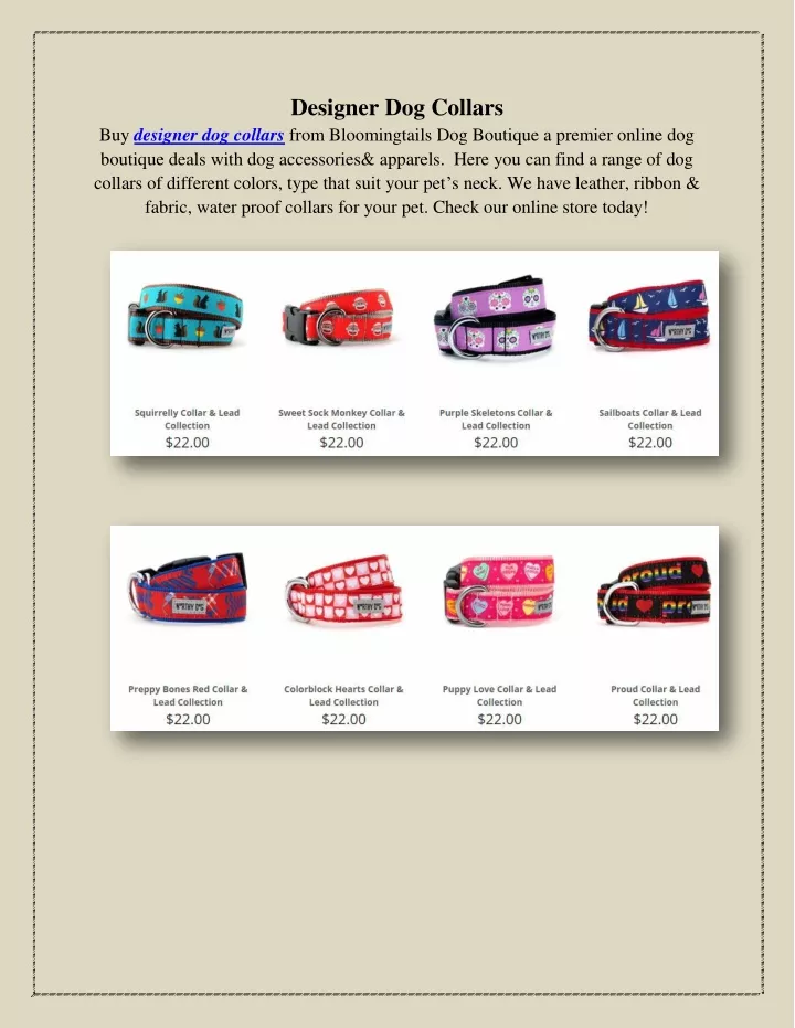 designer dog collars