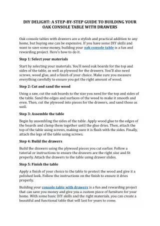 diy delight a step by step guide to building your