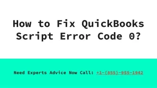 How to Fix QuickBooks Script Error Code 0_