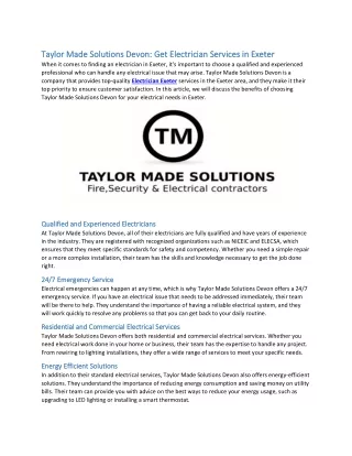 taylor made solutions devon taylor made solutions