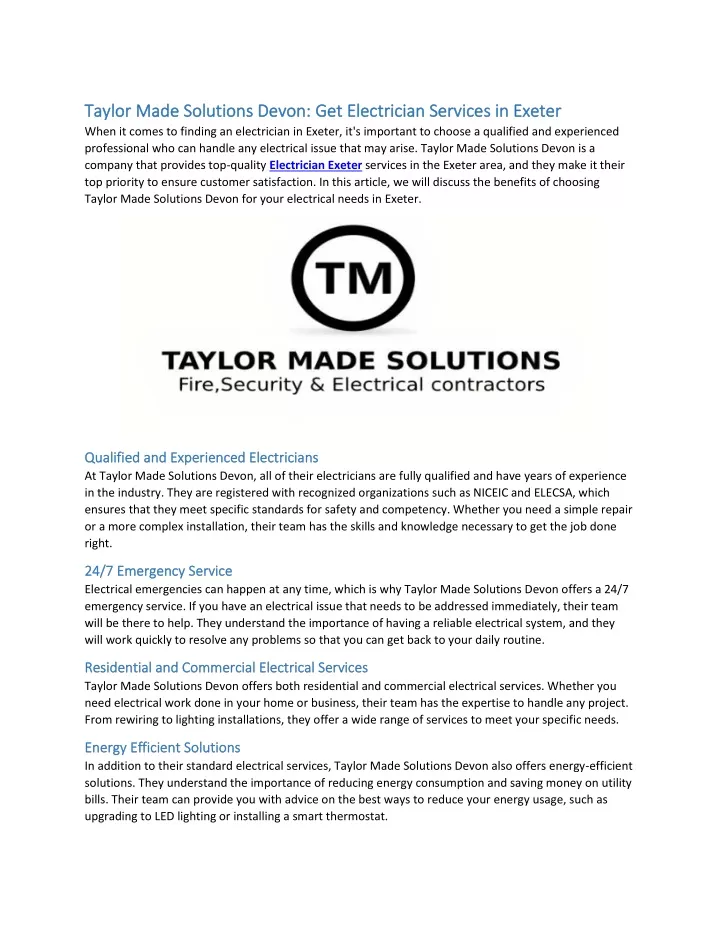 taylor made solutions devon taylor made solutions