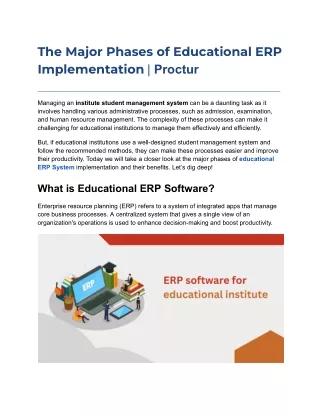 the major phases of educational