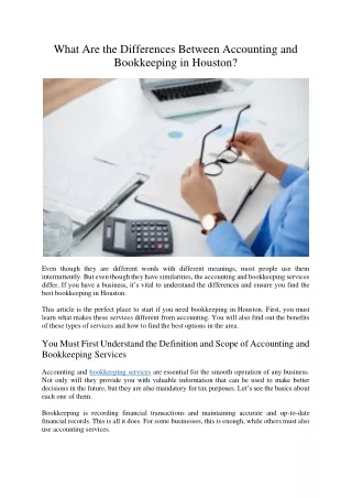 what are the differences between accounting