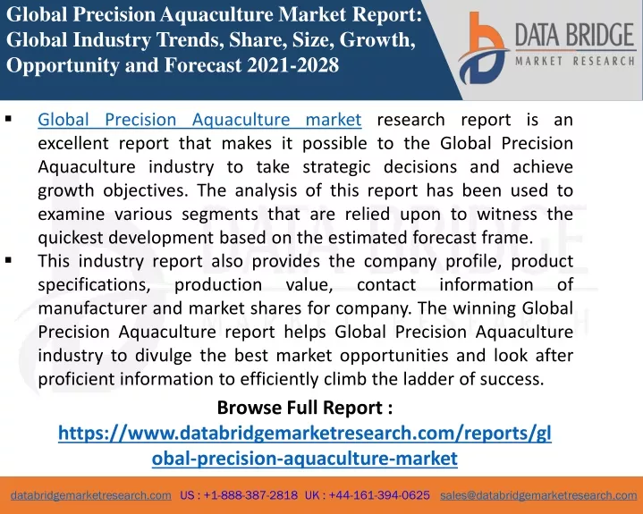 global precision aquaculture market report global