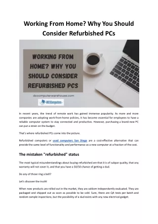 working from home why you should consider