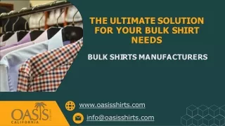 The Ultimate Solution for Your Bulk Shirt Needs - Bulk Shirts Manufacturers