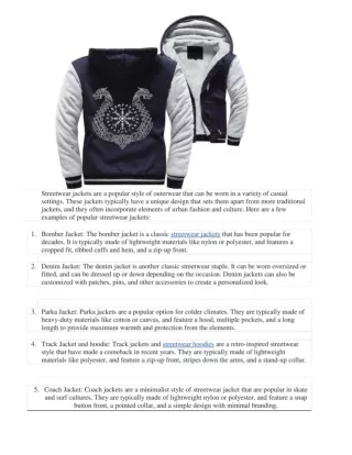 Streetwear Jackets and Hoodies
