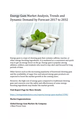 energy gum market analysis trends and dynamic