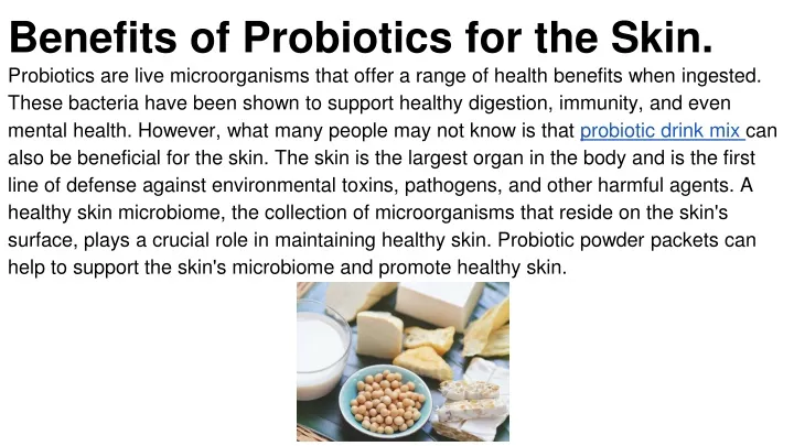 benefits of probiotics for the skin