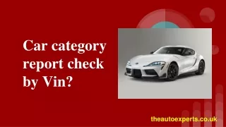 Car category report check by Vin