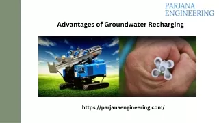 advantages of groundwater recharging