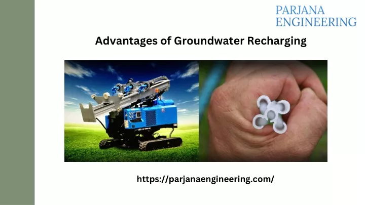 advantages of groundwater recharging