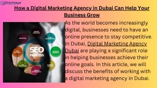 How a Digital Marketing Agency in Dubai Can Help Your Business Grow