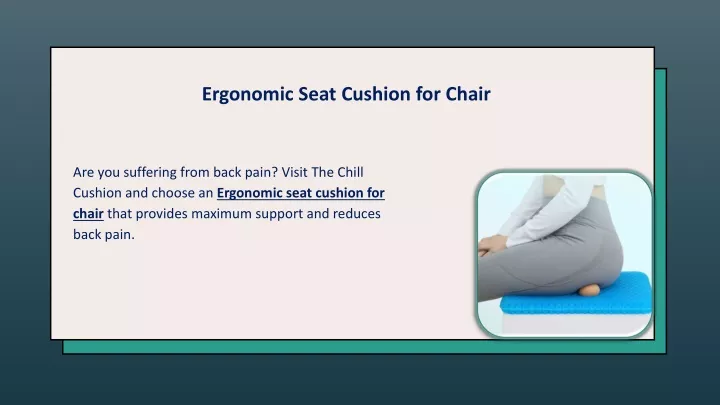 ergonomic seat cushion for chair