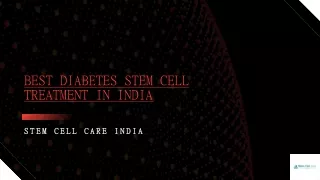 Best Diabetes stem cell treatment in India