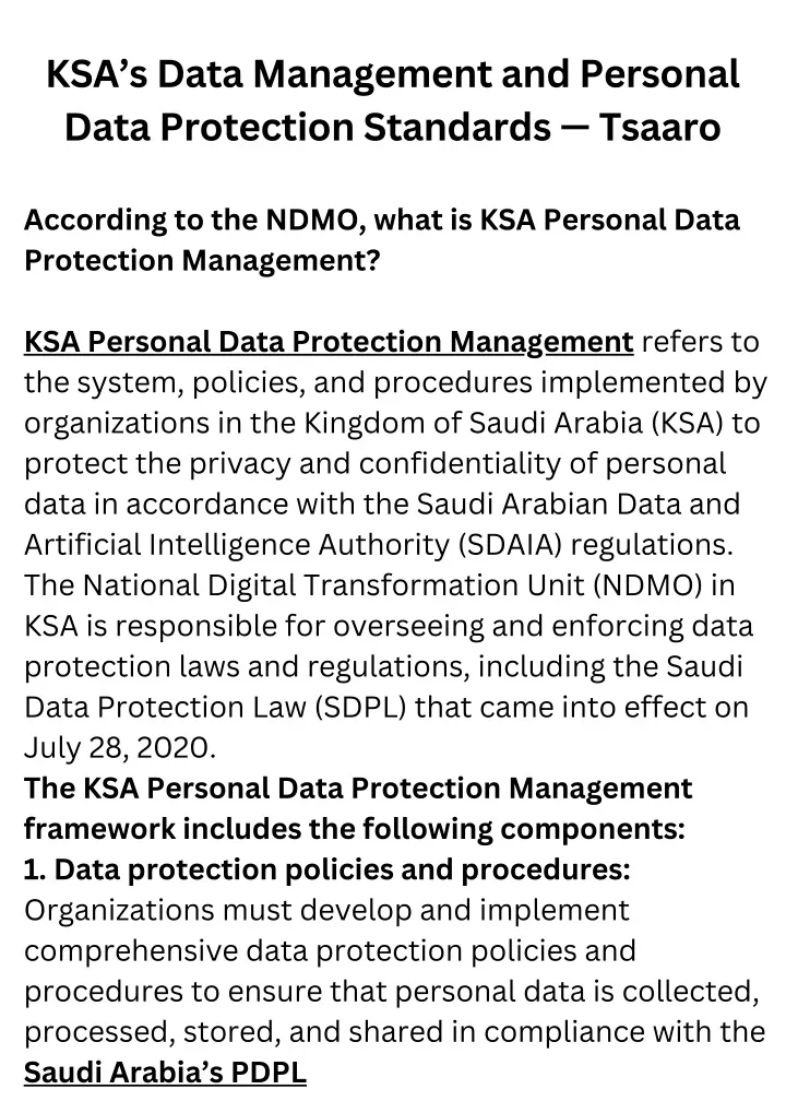 ksa s data management and personal data