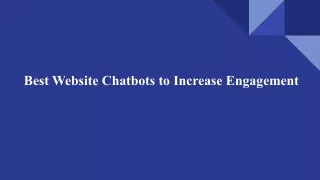 best website chatbots to increase engagement