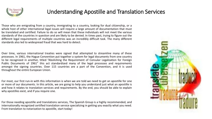 understanding apostille and translation services