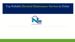 Top Reliable Electrical Maintenance Services in Dubai