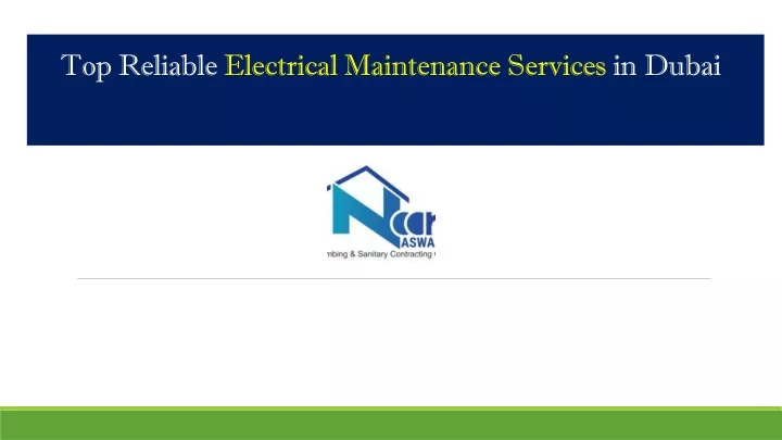 top reliable electrical maintenance services in dubai