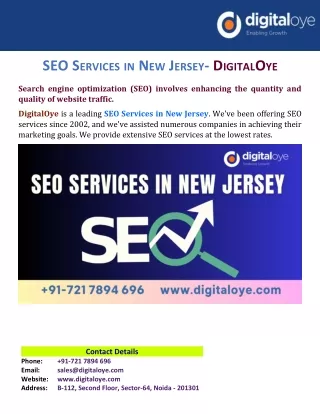 seo s ervices in n ew j ersey d igital o ye