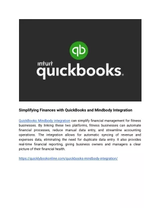 simplifying finances with quickbooks and mindbody